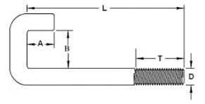Custom J-Bolt Square Diagram