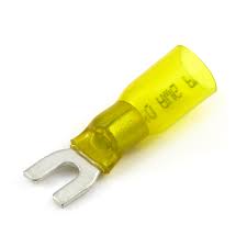 #10 SPADE CONNECTOR YELLOW HEAT SHRINK 12-10 GAUGE