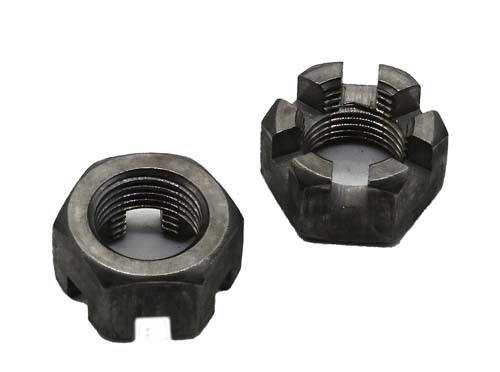 F-58422P 1-3/8 -12 PLAIN FINISH CASTLE (SLOTTED) NUT