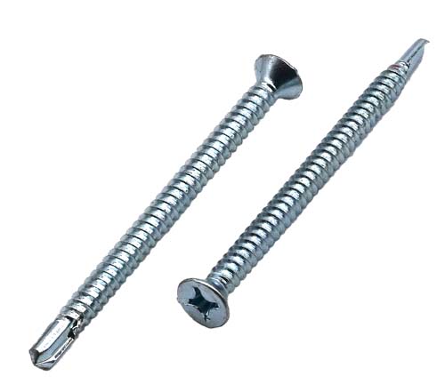 #10 X 3/4 ZINC PLATED PHILLIPS FLAT HEAD SELF DRILLING SCREW