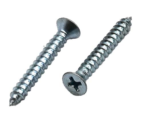 #8 X 1-1/2 ZINC PLATED PHILLIPS FLAT HEAD WOOD SCREW