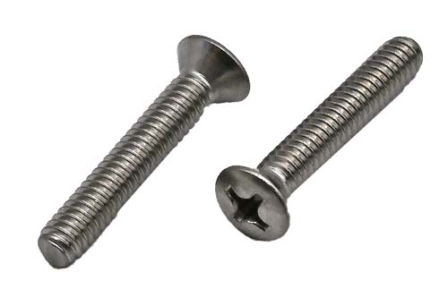 #10-24 X 4 STAINLESS STEEL PHILLIPS OVAL HEAD MACHINE SCREW GRADE 304 (18-8)