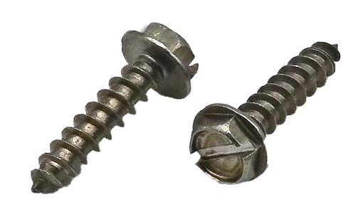 F-90162 1/4 X 1 STAINLESS STEEL HEX WASHER HEAD SLOTTED TAPPING SCREW GRADE 304 (18-8)