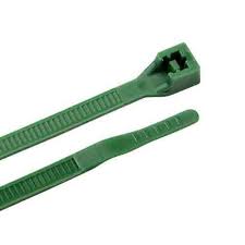 7 INCH LONG GREEN COLORED CABLE TIE 50# TEST