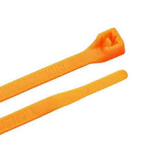 7 INCH ORANGE COLORED CABLE TIE 50# TEST