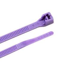 7 INCH LONG PURPLE COLORED CABLE TIE 50# TEST