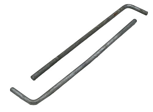 F-111840-G 3/4-10 X 24 GALVANIZED L-ANCHOR BOLT 3 HOOK 4 THREAD