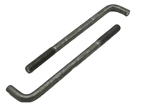 F-111840 3/4-10 X 24 PLAIN FINISH L-ANCHOR BOLT 3 HOOK 4 THREAD GRADE 55