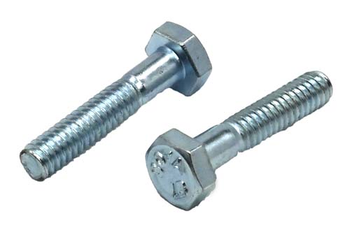 1/4-20 X 1-1/4 ZINC PLATED HEX HEAD BOLT A307 GRADE A