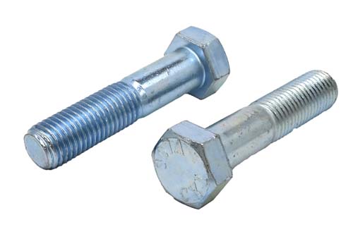 7/8-9 X 4 ZINC PLATED HEX HEAD BOLT A307 GRADE A