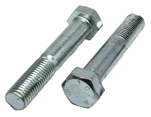 7/8-9 X 5 ZINC PLATED HEX HEAD BOLT A307 GRADE A