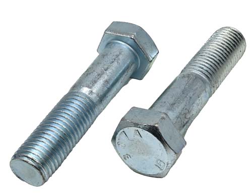 1-8 X 4 ZINC PLATED HEX HEAD BOLT A307 GRADE A