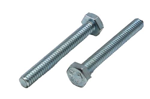 1/4-20 X 2 ZINC PLATED FULL THREAD HEX HEAD TAP BOLT A307 GRADE A
