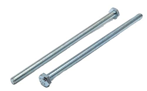 1/4-20 X 5-1/2 ZINC PLATED FULL THREAD HEX HEAD TAP BOLT A307 GRADE A