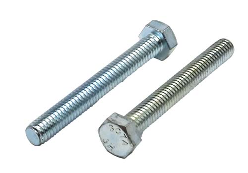 5/16-18 X 2-1/4 ZINC PLATED FULL THREAD HEX HEAD TAP BOLT A307 GRADE A