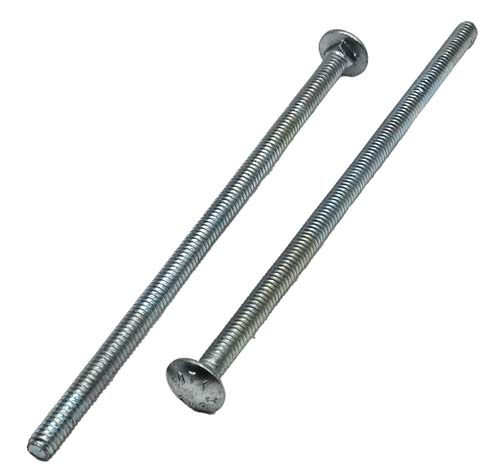 1/4-20 X 4 ZINC PLATED CARRIAGE BOLT A307 GRADE A