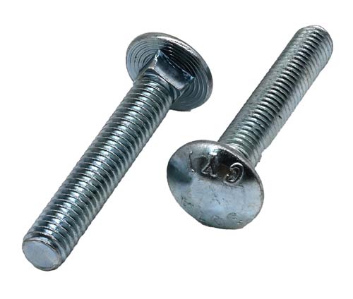 3/8-16 X 2-1/4 ZINC PLATED CARRIAGE BOLT A307 GRADE A