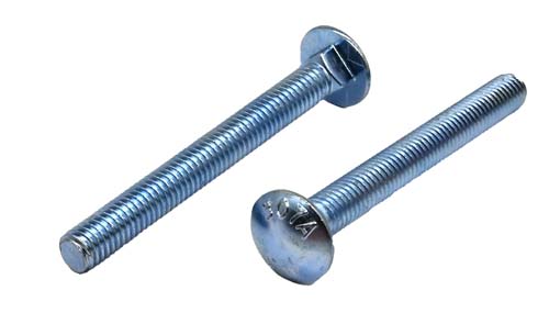 3/8-16 X 3-1/2 ZINC PLATED CARRIAGE BOLT A307 GRADE A