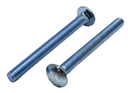 3/8-16 X 4 ZINC PLATED CARRIAGE BOLT A307 GRADE A