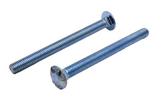 3/8-16 X 4-1/2 ZINC PLATED CARRIAGE BOLT A307 GRADE A