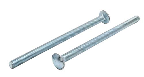 3/8-16 X 6-1/2 ZINC PLATED CARRIAGE BOLT A307 GRADE A