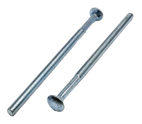 3/8-16 X 8 ZINC PLATED CARRIAGE BOLT A307 GRADE A
