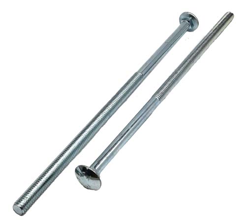 3/8-16 X 10 ZINC PLATED CARRIAGE BOLT A307 GRADE A