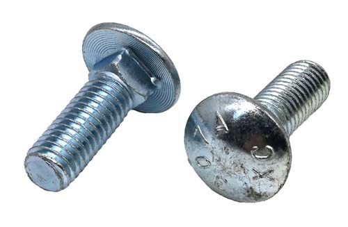 1/2-13 X 1-1/2 ZINC PLATED CARRIAGE BOLT A307 GRADE A