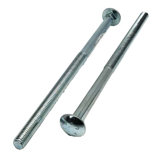 1/2-13 X 10 ZINC PLATED CARRIAGE BOLT A307 GRADE A