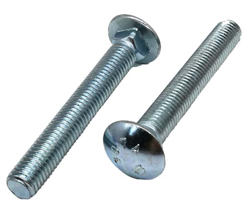 5/8-11 X 4-1/2 ZINC PLATED CARRIAGE BOLT A307 GRADE A