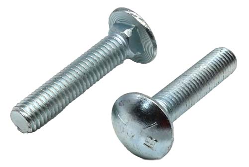 1/2-13 X 2-1/2 ZINC PLATED CARRIAGE BOLT GRADE 5