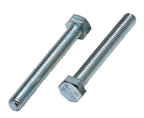 M5-.80 X 40MM ZINC PLATED HEX HEAD BOLT GRADE 8.8