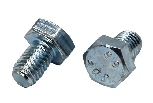 M8-1.25 X 10MM ZINC PLATED HEX HEAD BOLT GRADE 8.8