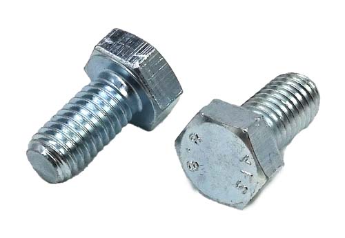 F-42007 M8-1.25 X 16MM ZINC PLATED HEX HEAD BOLT GRADE 8.8