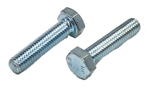 M8-1.25 X 35MM ZINC PLATED HEX HEAD BOLT GRADE 8.8