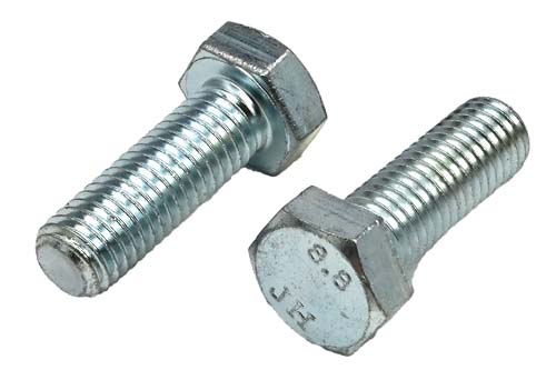 M12-1.75 X 35MM ZINC PLATED HEX HEAD BOLT GRADE 8.8
