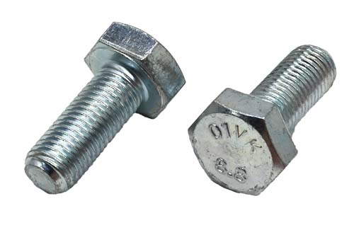 M10-1.25 X 25MM ZINC PLATED HEX HEAD BOLT GRADE 8.8