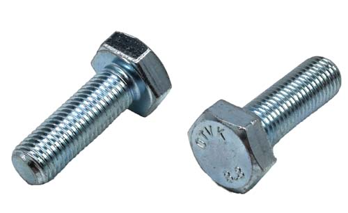 M10-1.25 X 30MM ZINC PLATED HEX HEAD BOLT GRADE 8.8