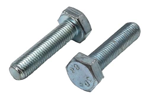 M10-1.25 X 40MM ZINC PLATED HEX HEAD BOLT GRADE 8.8