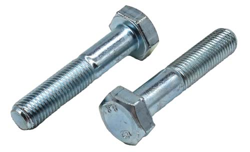 M10-1.25 X 50MM ZINC PLATED HEX HEAD BOLT GRADE 8.8