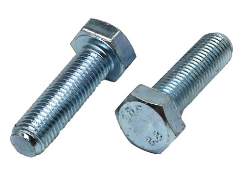 M12-1.50 X 40MM ZINC PLATED HEX HEAD BOLT GRADE 8.8