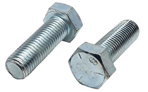 F-43079 1-8 X 2-1/2 ZINC PLATED HEX HEAD BOLT GRADE 5