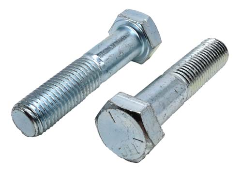 1-8 X 3-3/4 ZINC PLATED HEX HEAD BOLT GRADE 5