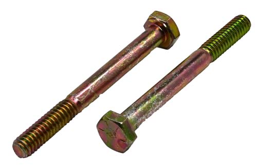 1/4-20 X 2-1/2 ZINC/YELLOW HEX HEAD BOLT GRADE 8