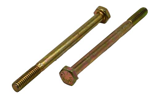 1/4-20 X 3-1/2 ZINC/YELLOW HEX HEAD BOLT GRADE 8