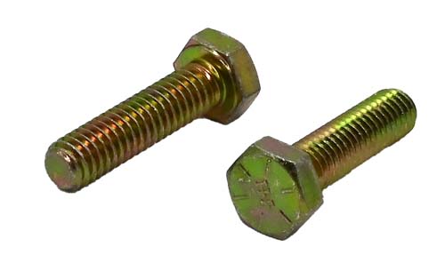 5/16-18 X 1-1/4 ZINC/YELLOW HEX HEAD BOLT GRADE 8
