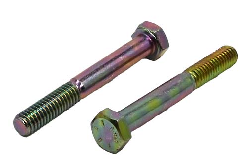 5/16-18 X 2-1/2 ZINC/YELLOW HEX HEAD BOLT GRADE 8