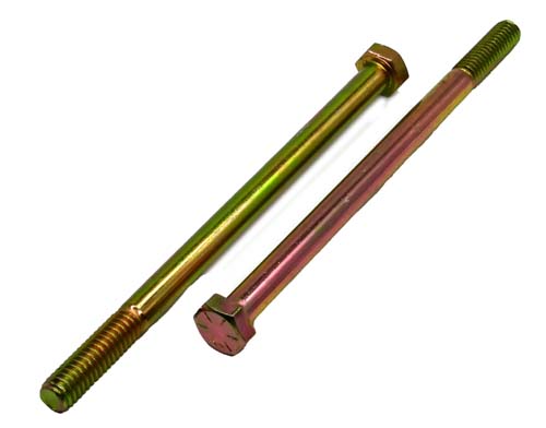 5/16-18 X 5 ZINC/YELLOW HEX HEAD BOLT GRADE 8