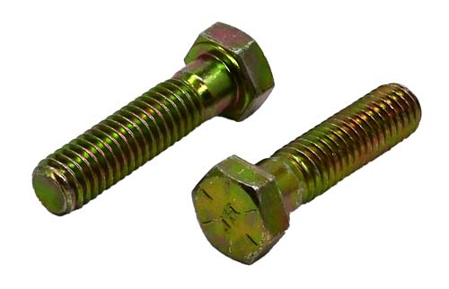 3/8-16 X 1-1/2 ZINC/YELLOW HEX HEAD BOLT GRADE 8