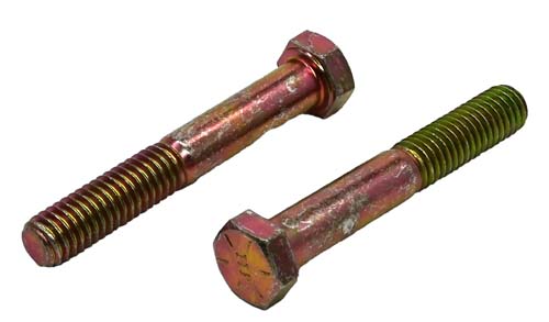 3/8-16 X 2-1/2 ZINC/YELLOW HEX HEAD BOLT GRADE 8